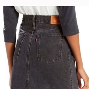 Levi's Faded Black Denim Skirt